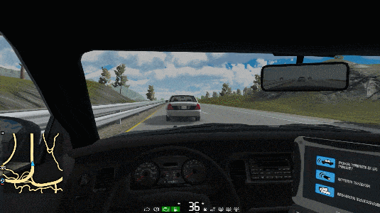 Student developing driving skills